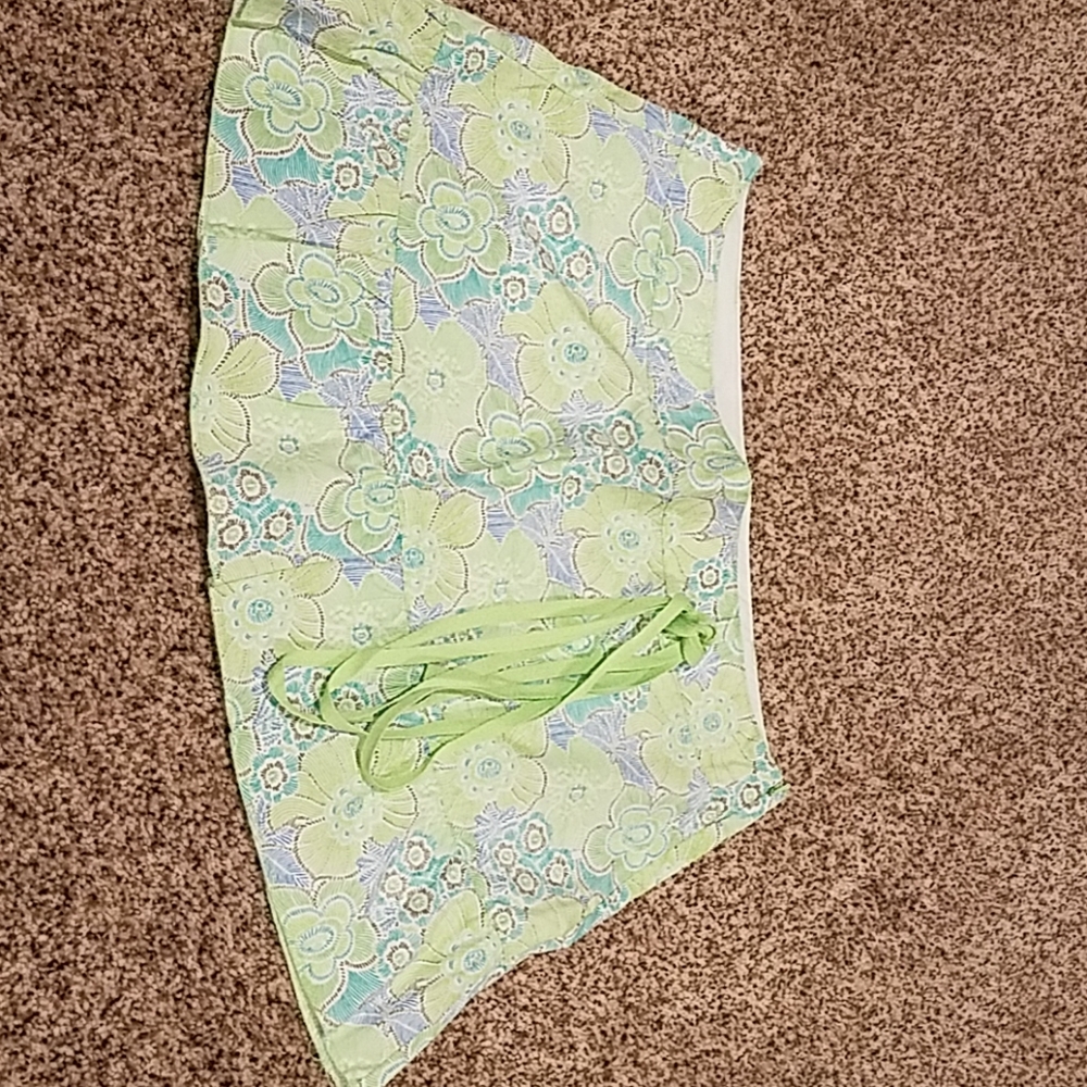 SO Juniors Green and Blue Floral Skirt size 11